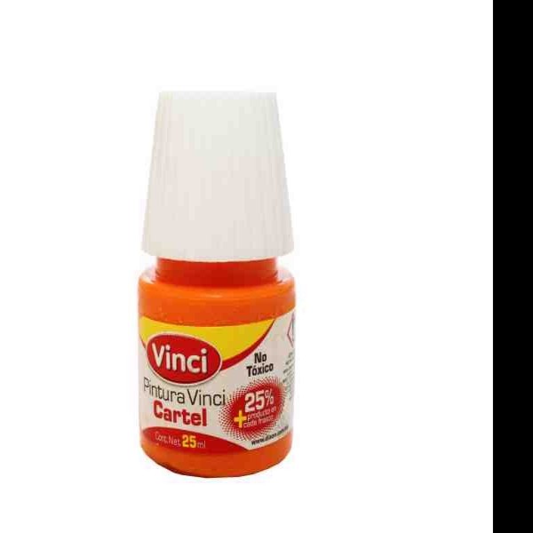 PINTURA CARTEL 53 VINCI 25ML.ROJO NARANJA E.10 C.200